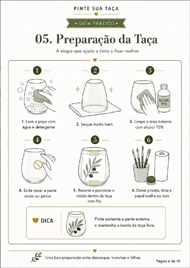 Página de orientaciones sobre pinturas, pinceles y acabado en el horno